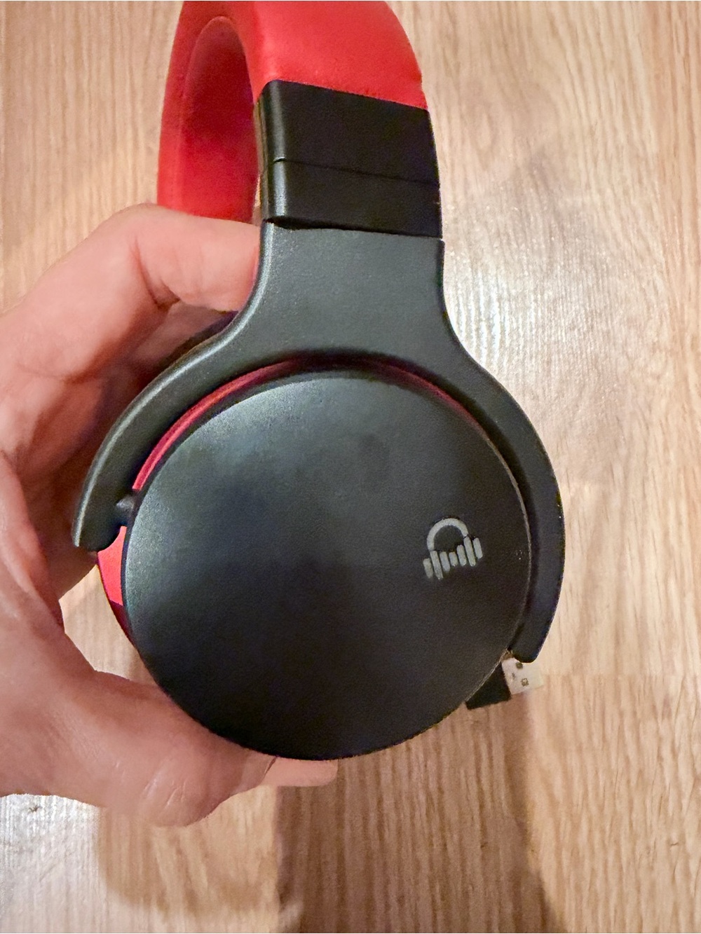 Wireless Over-Ear Headphones - Black and Red